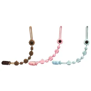 

Child Baby Pacifier Clip Chain Holder Safe SiliconeTeether Teething Soother Toy H55B