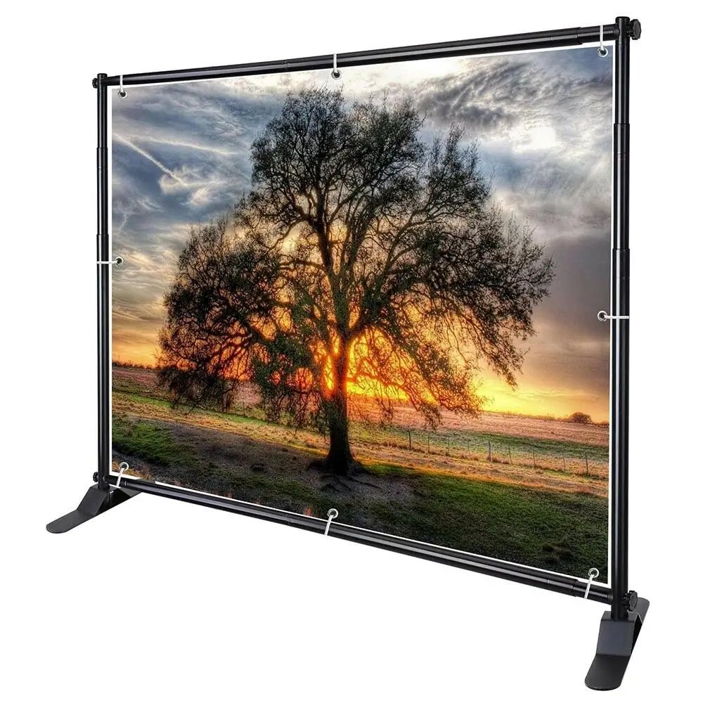 

8x10' Adjustable Step and Repeat Telescopic Banner Backdrop Stand Tradeshow New