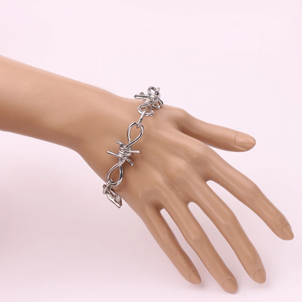  Necklace Punk Style Barbed Wire Chain Cheap JKP4465