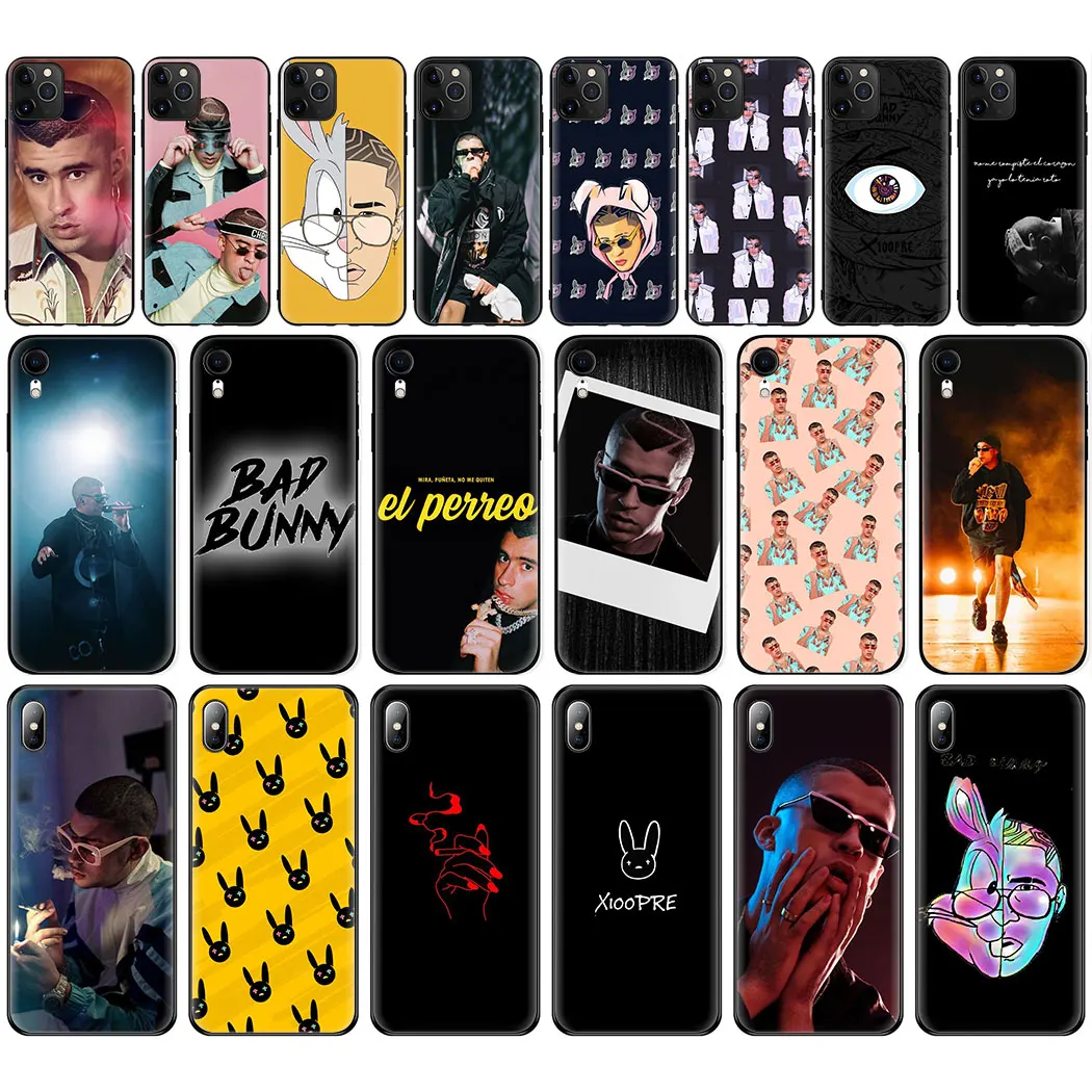 Плохой заяц Мягкий силиконовый чехол для телефона iPhone 11Pro Max Xr Xs X 6 6S 7 8 Plus 55S SE |
