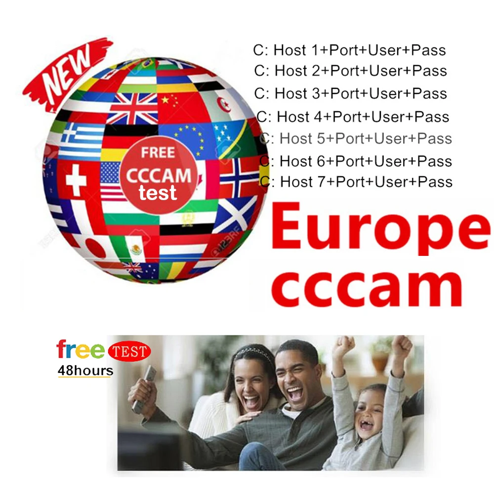 

Europe Receptor Cccams lines for 1 year Europe used for DVB-S2 Ccams satellite receiver europe channels 6 lines uesd in freesat