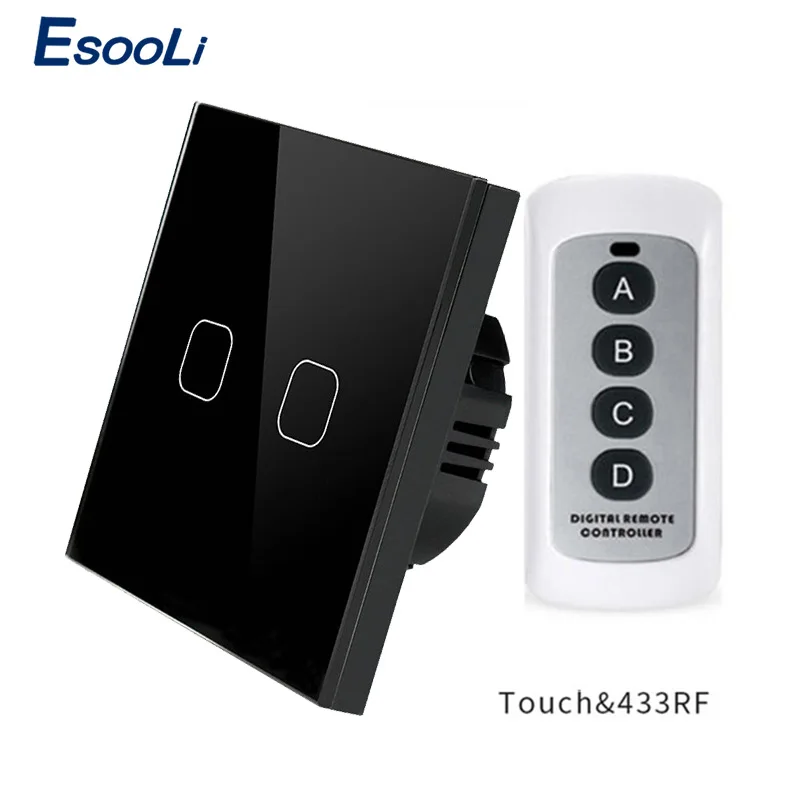 Esooli 1/2 банда 1 способ беспроводной пульт дистанционного управления Сенсорный