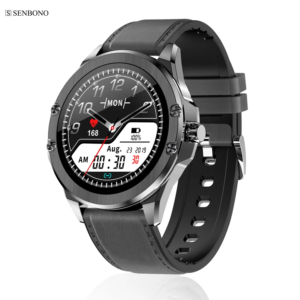 SENBONO New Smart Watch Fitness Tracker Clock support Dials Calls reminder Heart rate Sports  Smartwatch for IOS Android phone