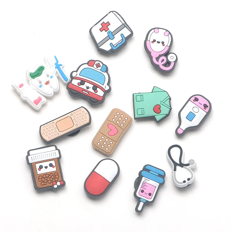 

1 шт. Симпатичные медицинские подвески для обуви из ПВХ, униформа медсестры, украшения для обуви скорой помощи, аксессуары для детей и взрослых, подарок