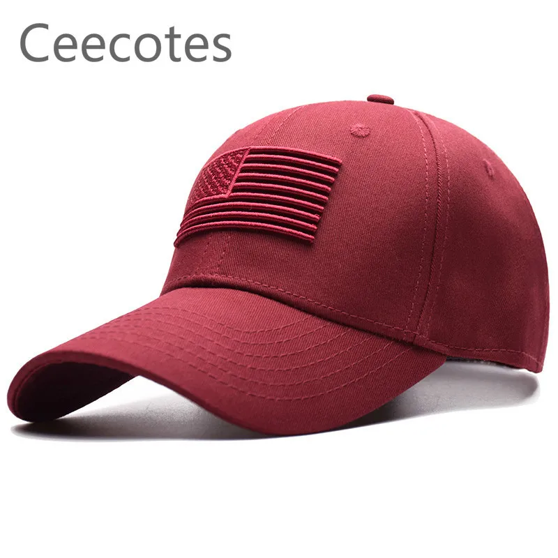 Ceecotes тактическая бейсболка патриотическая мужская летняя солнцезащитная Кепка с флагом США Мужская модная повседневная бейсбольная кепка для гольфа