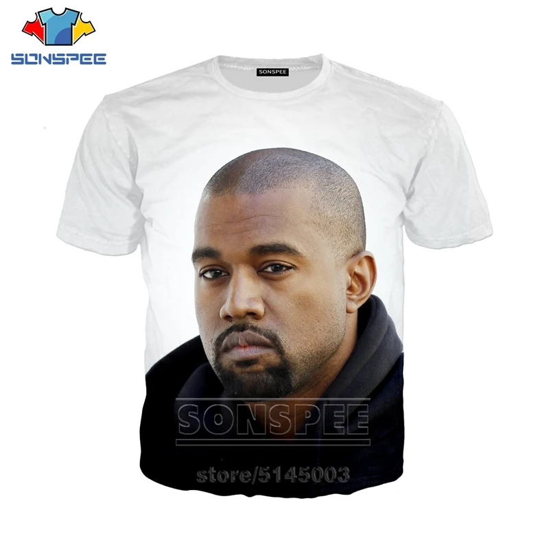 8 Kanye Omari West футболка Новинка для мужчин женщин толстовка 3D принт Рэппер мода короткий рукав О образным вырезом хип хоп Топ уличный пуловер C009-1 - Цвет: 8