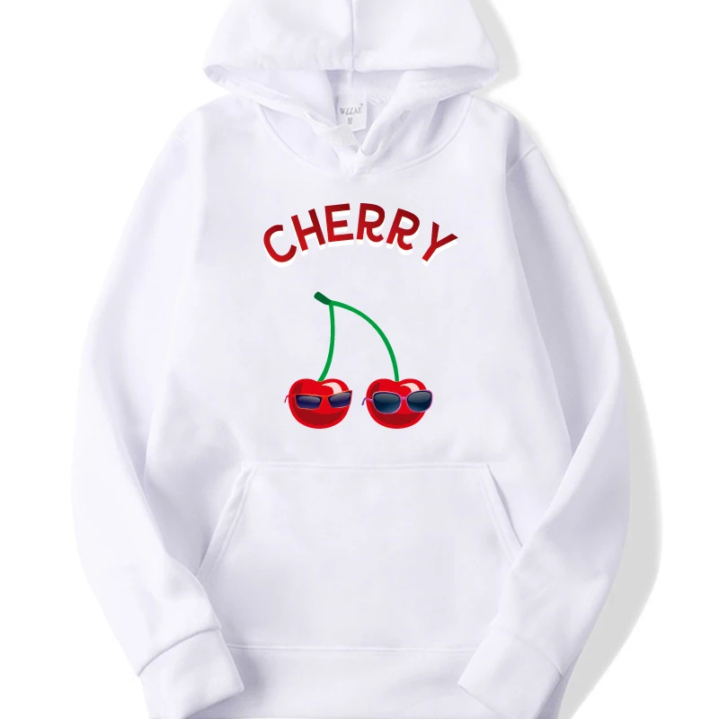 Women Hoodies Pullover Sweatshirts Harajuku Apple Print Hoodies Long Sleeve Hoody Female Spring Autumn Hooded Sudadera Mujer