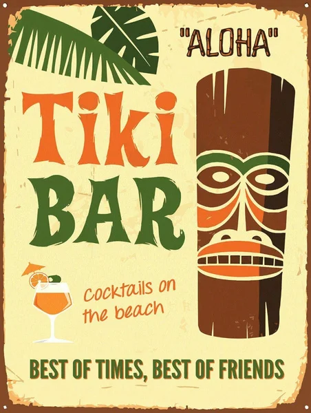 Tiki Bar винтажный жестяной знак Бар Паб домашний металлический постер настенный