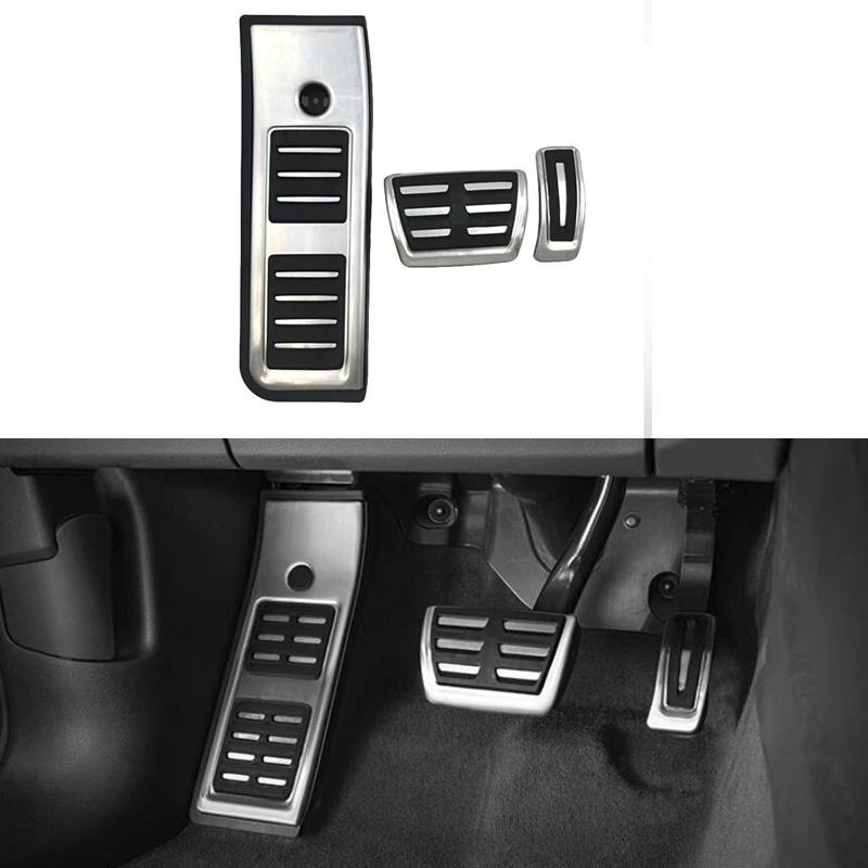 LHD No Drilling AT For Audi A6 C8 Type 4K 2019 2020 Car Accelerator Fuel Gas Brake Foot Footrest Dead Pedal Pad Kit Set | Автомобили и