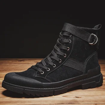 

coturno man para mens boty cuero breathable boots men leisure 2020 on sapato Mens Sneakers shoe sale Casual canvas casual black