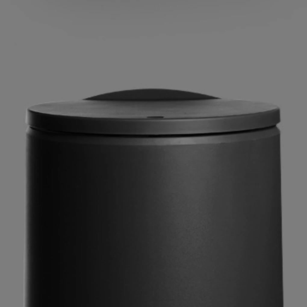 Cool Round Garbage Can Pure Color Household Waste Bin Plastic Bathroom Trash Simple Kitchen Container Home Dustbin New