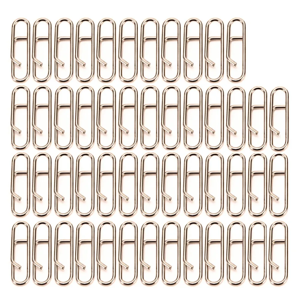 50pcs fishing needle powerful fast link clip fast fishing tackle fast replacement lead link clip stainless steel rotation 30N11 (8)