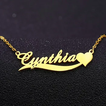 

Customized Personalizel Name Letters Pendants Necklaces for Women Hip Hop Jewelry With Gold Silver Color Letter Custom Necklace