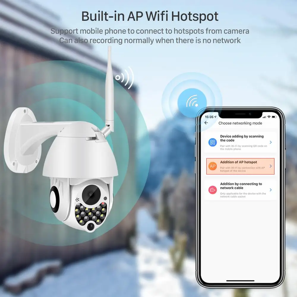 IP камера купольная 1080P Wi Fi PTZ 2 МП 4 кратный зум|Камеры видеонаблюдения| |