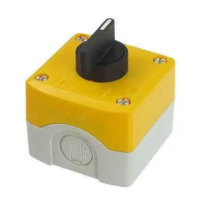

Long Handle DPDT Latching 3-Position Rotary Selector Push Button Switch 240V 3A