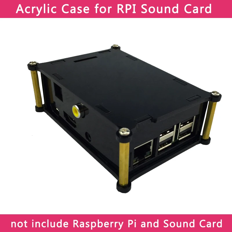 Raspberry Pi 3 акриловый чехол в виде ракушки для HIFI DiGi цифровой звуковой карты аудио доска и Raspberry Pi 3 Model B+/3B/2B