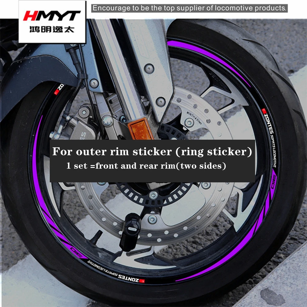 Stickers jante moto personnalisés : 100% custom - M-Stickers