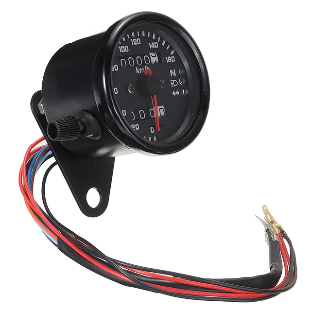 Compteur de vitesse double avec indicateur LED pour moto, Scooter,  odomètre, compteur de vitesse, moto, 0