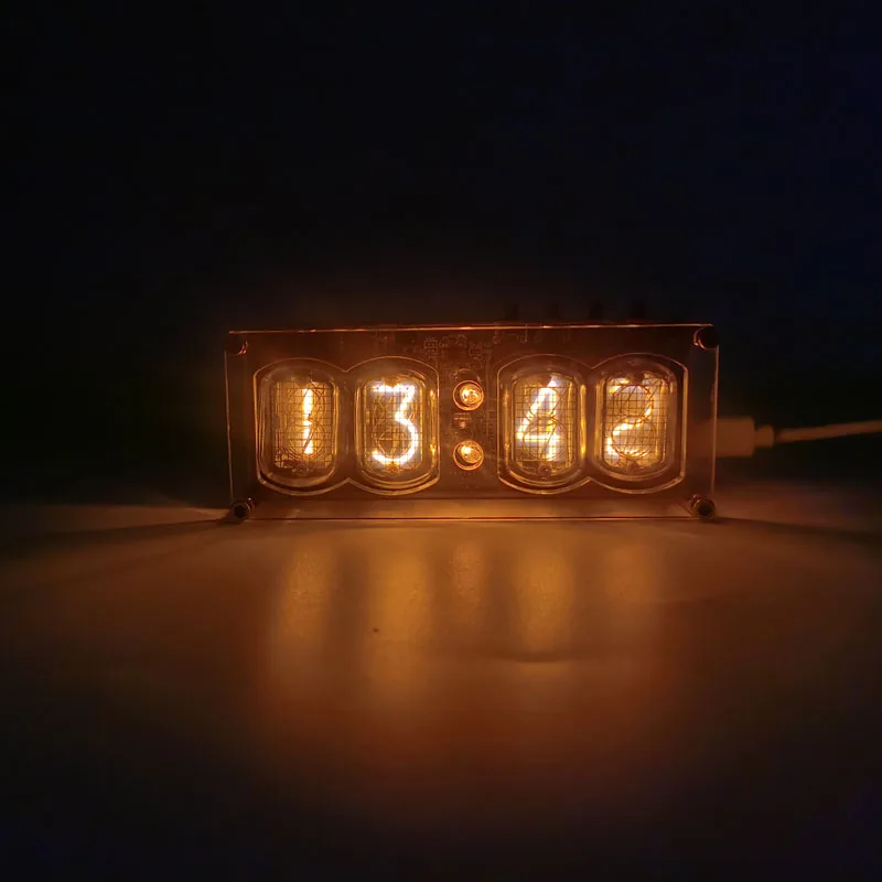 In12 glow clock DIY former Soviet Union electron tube clock gift colorful lamp desktop clock 5
