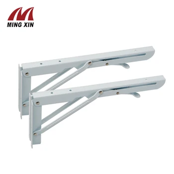 

MX 2PCS triangle folding bracket 8-18 inch triangle shelf heavy bracket adjustable wall-mounted workbench furniture hardware