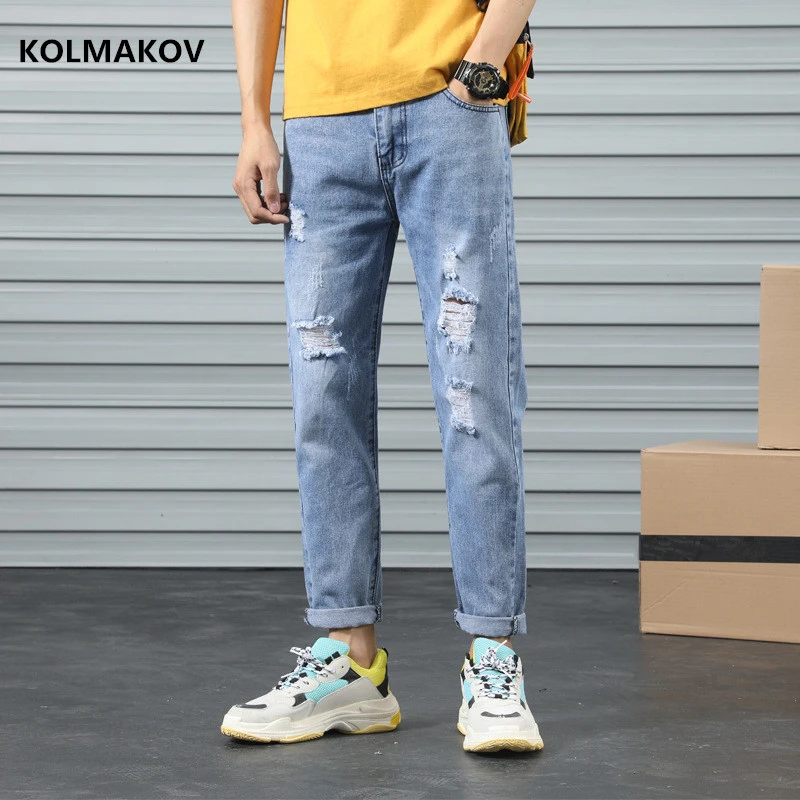 2020 Hot Selling New Arrival Jeans Men Spring Long Pencil Trousers Classic  Hole Style Denim Skinny Jeans Fashion Casual Pants - Jeans - AliExpress