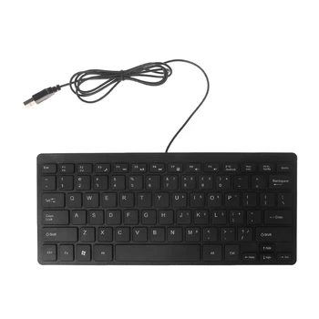 

1 PC Mini Ultra Thin Quiet 104 Keys Multimedia USB Wired Keyboard For Laptop Desktop