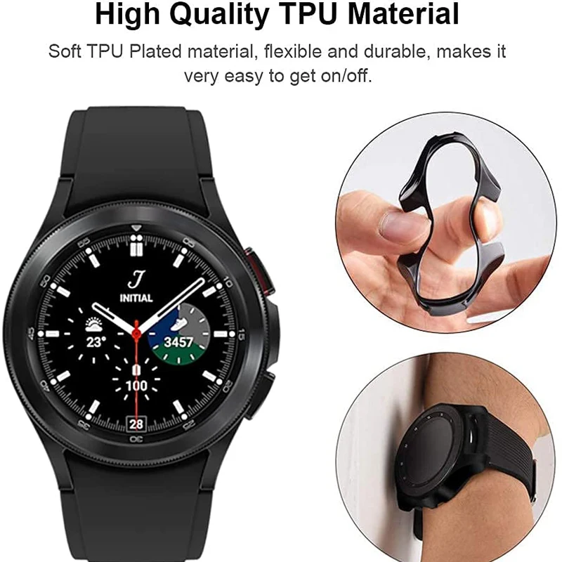 Funda de Tpu para Galaxy Watch 4,46mm 42mm,funda protectora de silicona para Samsung Galaxy Watch 4,Classic, Smart Watch Case Funda de Tpu para Galaxy Watch 4,46mm 42mm,funda protectora de silicona para Samsung Galaxy Watch 4,Classic, Smart Watch Case