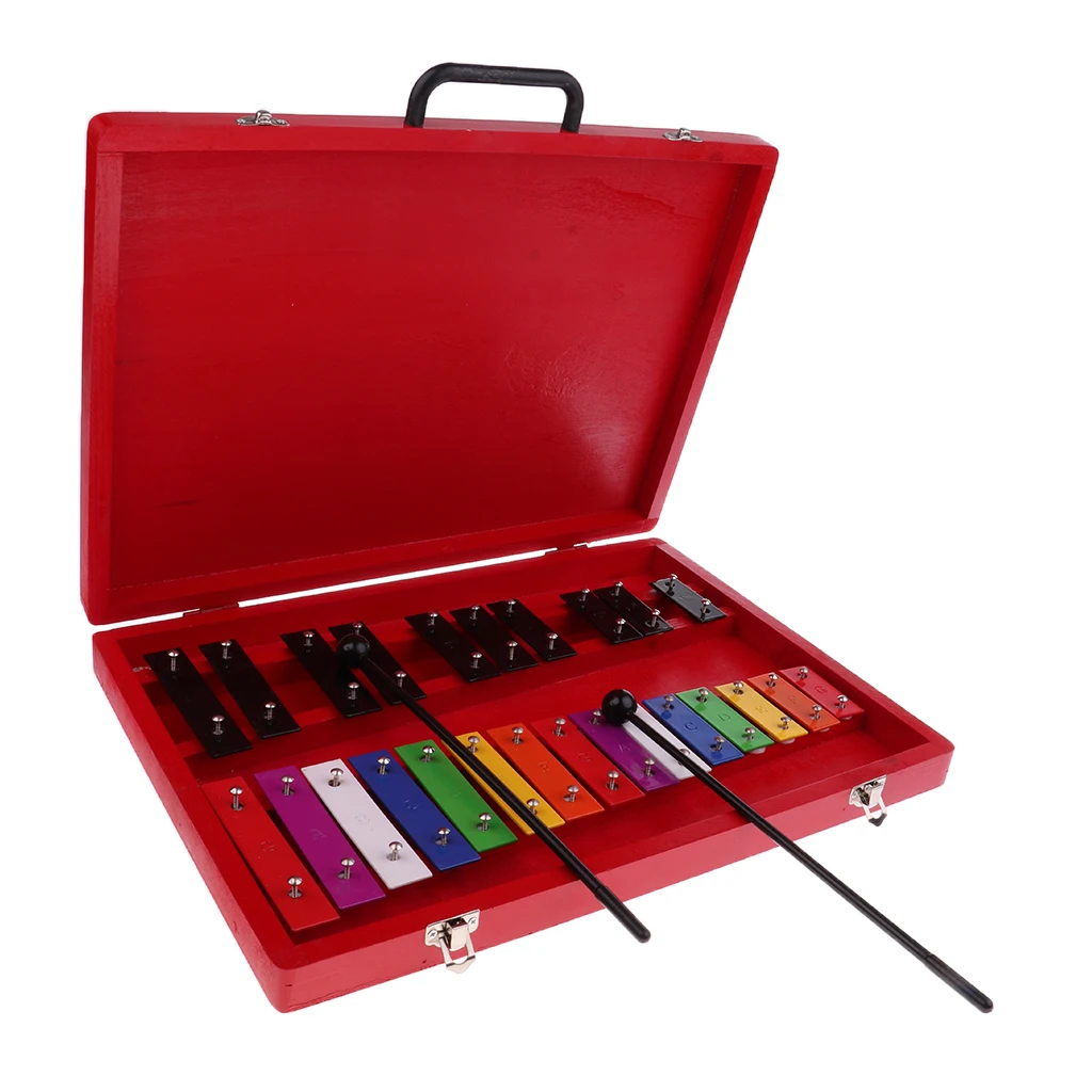 

25-Tone Childrens Foldable Xylophone, Aluminum Percussion Instrument, Easy to Learn, Kids Early Education Instrument