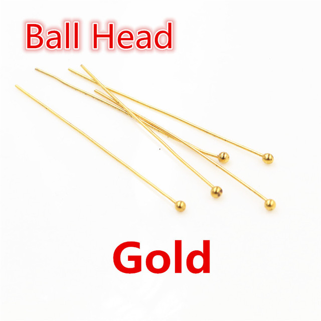 16 20 25 30 35 40 45 50mm Flat Head/Ball Head/Eye Head Pins Metal Headpins For Jewelry Findings Making DIY Supplies