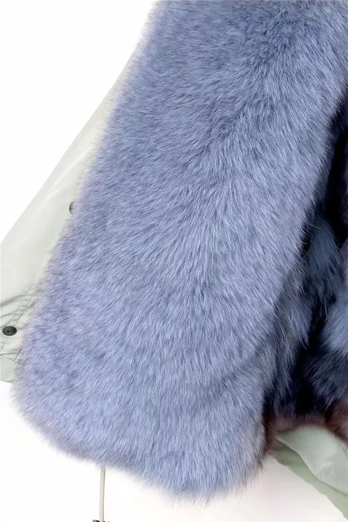Chaquetas Mujer Женская парка из натурального Лисьего меха, зимняя меховая подкладка из натурального Лисьего меха, пальто для женщин