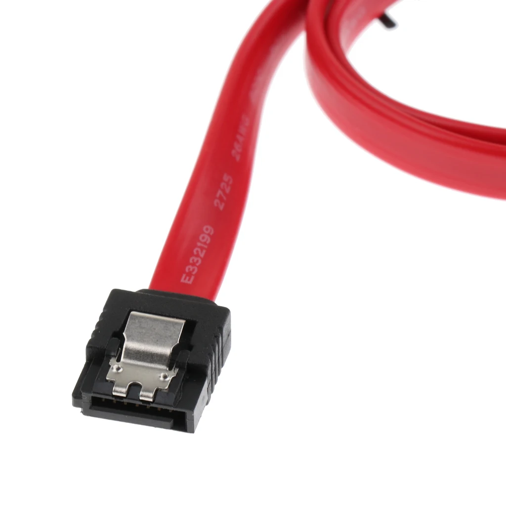 Premium SATA Cable III 6Gbps HDD SDD Data Cable with Locking Latch 20Inch Red