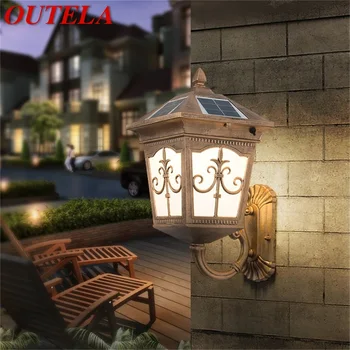 

OUTELA Outdoor Wall Led Light Solar Patio Modern Sconce LED Waterproof Lighting For Porch Balcony Courtyard Villa