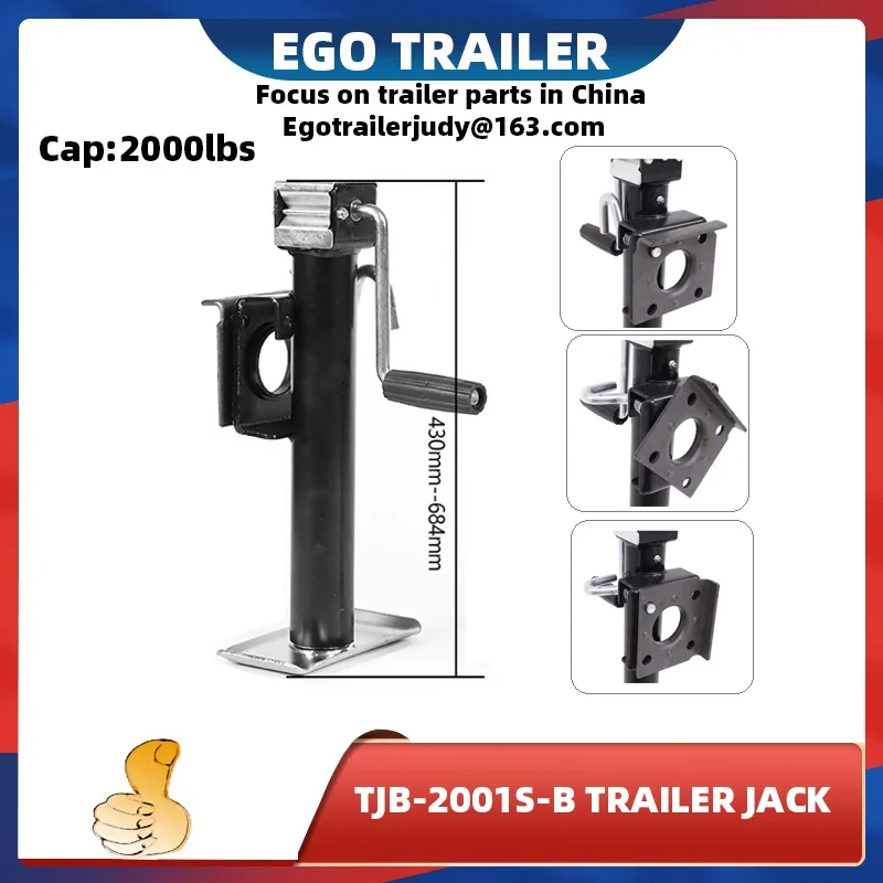 

Ego trailer 2000lbs 10inch side wind Bracket mount swivel trailre jack camper jockey wheel RV stablizer caravan accessories pa