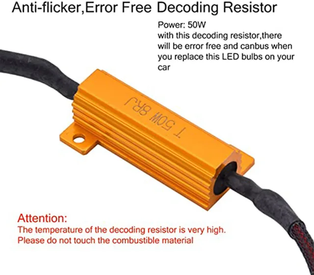 Resistore Carico LED AILEO H7 50W 8 Ohm - Elimina Lampeggiamento Fari E Errori CAN Bus - Foto 11