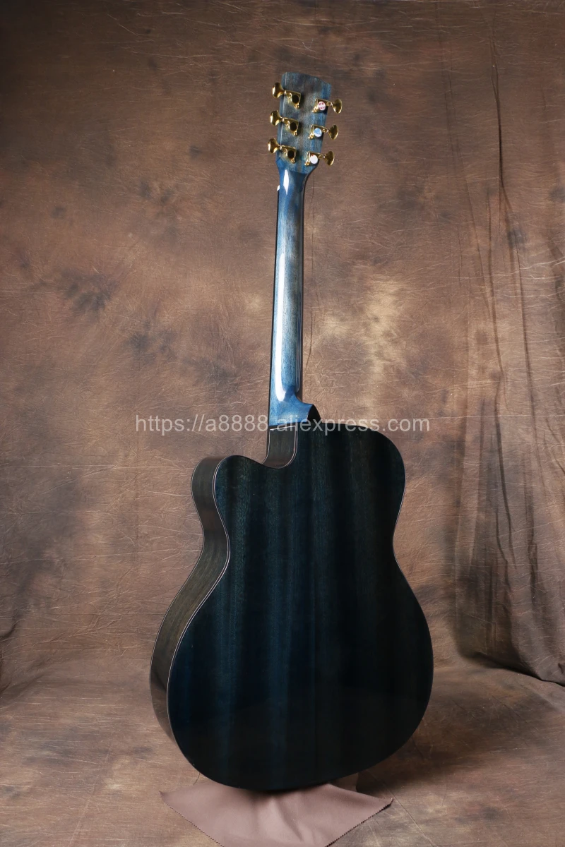 Finlay 40 &quotэлектрическая резная Акустическая гитара твердая ель/корпус из красного
