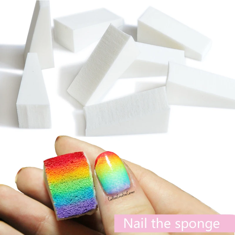 8 шт./компл. Nail Art градиент мягкие губки для Цвет исчезают Маникюр пятно губкой звезды ногтей DIY инструменты для ногтей набор аксессуаров