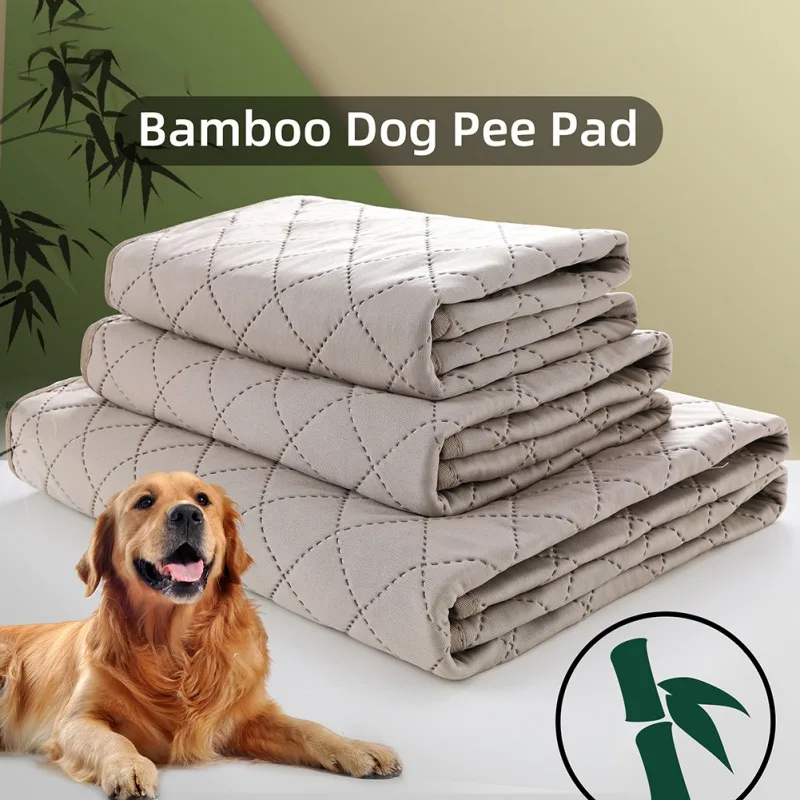Almohadilla de orina de bambú Natural para mascotas, colchón impermeable para mascotas, perros y gatos, reutilizable, lavable, a prueba de fugas, para dormir en casa