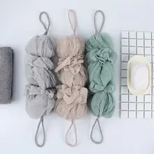 1 шт. длинный Отшелушивающий Скруббер для тела сетчатая сетка для ванны губка для душа мягкий массажер чистящие средства Аксессуары для купания