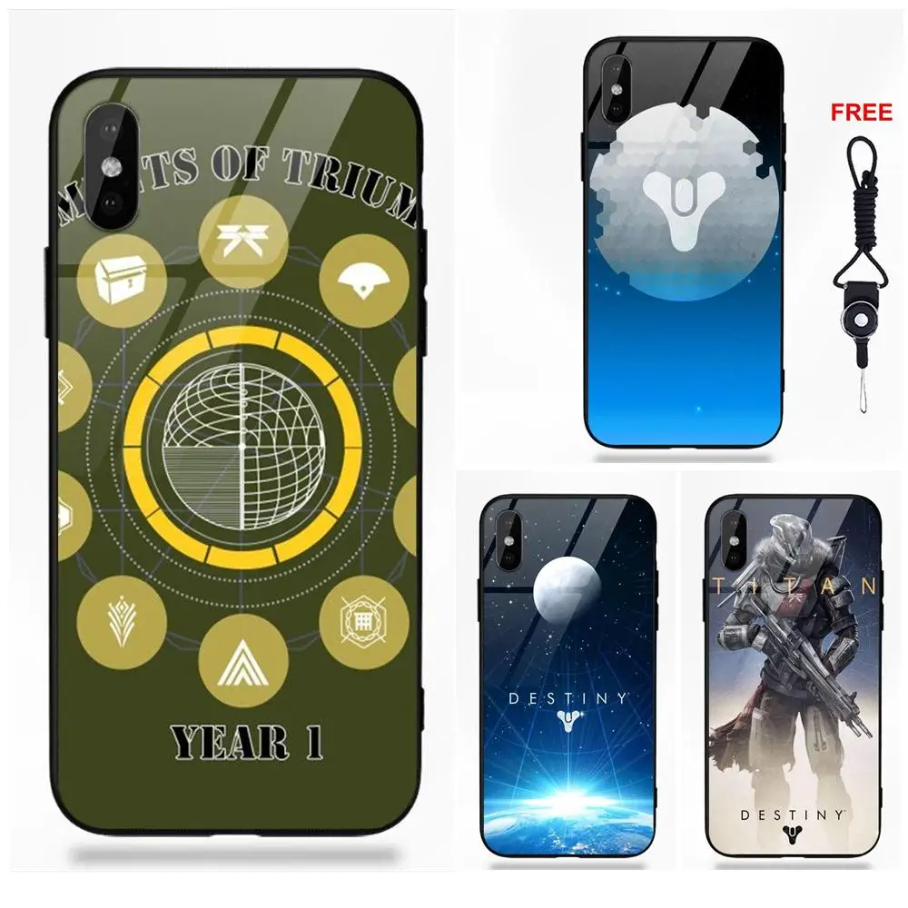 Популярная игра Destiny эмблемы для Apple iPhone 5 5C 5S SE 6 6S 7 8 Plus X XS Max XR Мягкий ТПУ оправа закаленное стекло Чехлы для мобильных телефонов