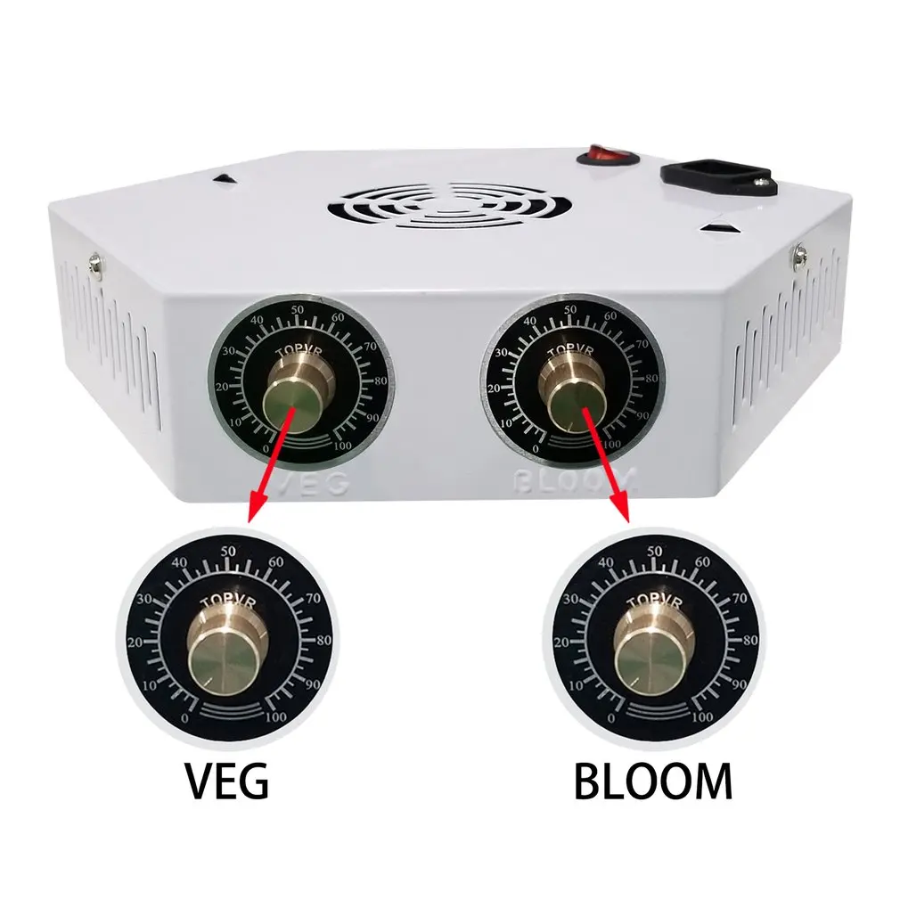 Plants LED Grow Light Full Spectrum 1000W Double Chip Red/Blue/UV/IR Hexagonal Angle Light For Indoor Plants VEG BLOOM