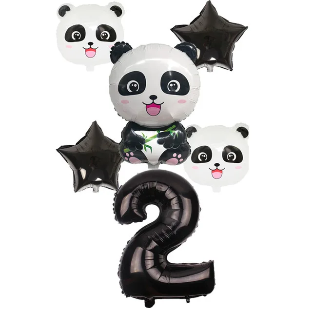 10 шт шарики с пандой мультфильм панда Печатный латексный баллон панда Баннер Дети День рождения украшение панда принадлежности для тематической вечеринки - Цвет: 2