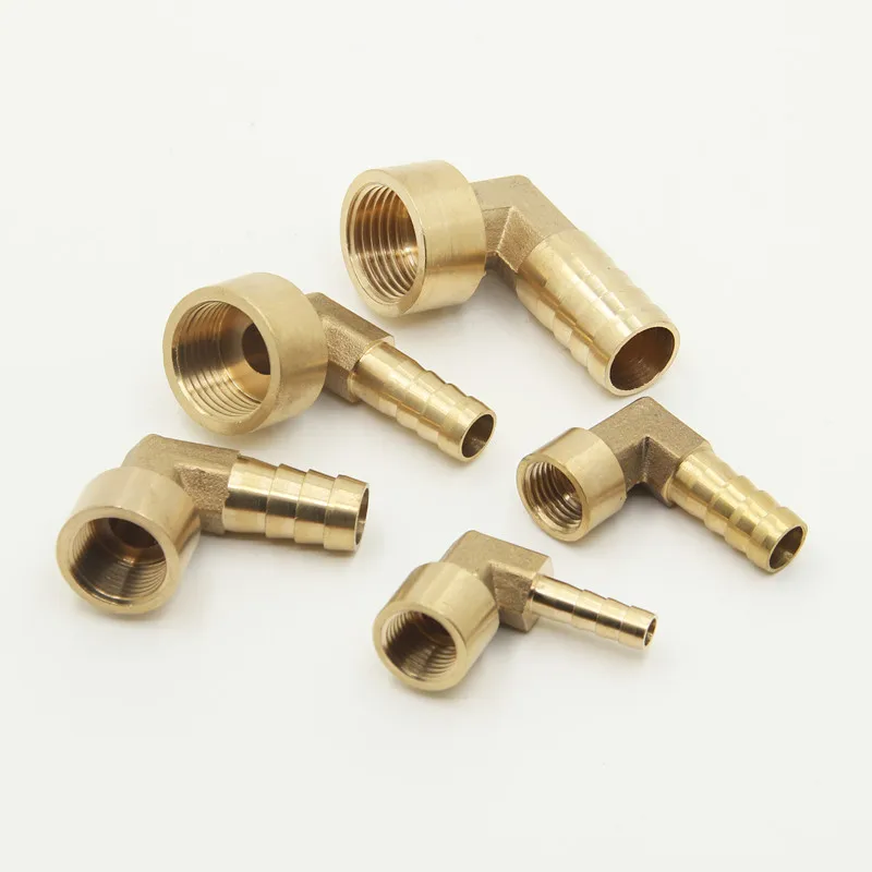 

8~16mm Hose Barb x 1/2" Female Thread 90Degree Elbow Brass Barbed Fitting Coupler Connector Adapter For Fuel Gas Water Copper