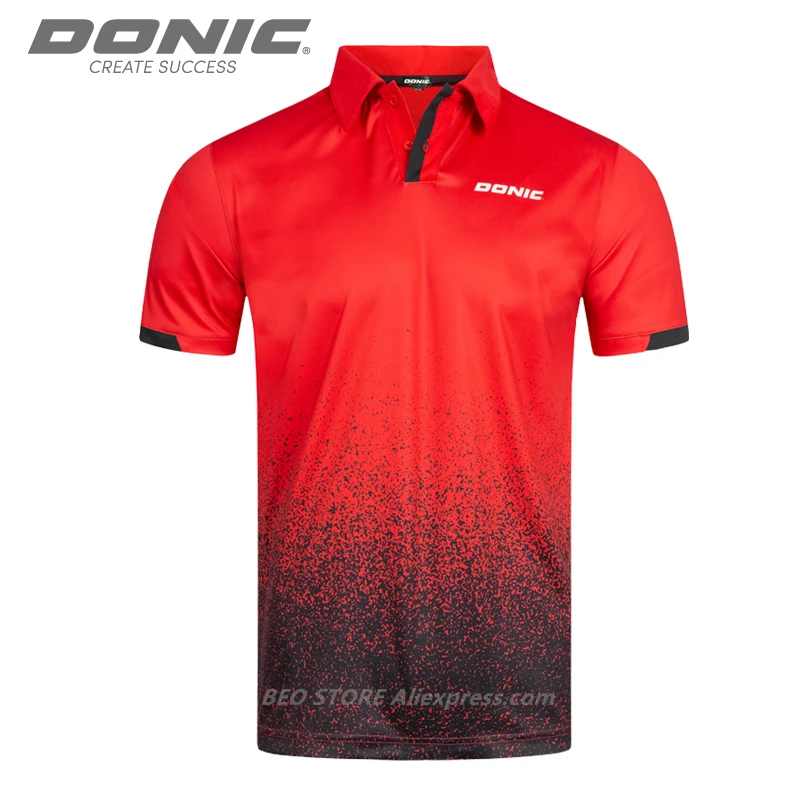 DONIC Table Tennis Jerseys Training T-Shorts Absorb Sweat Comfort Ping Pong Shirt Cloth Sportswear