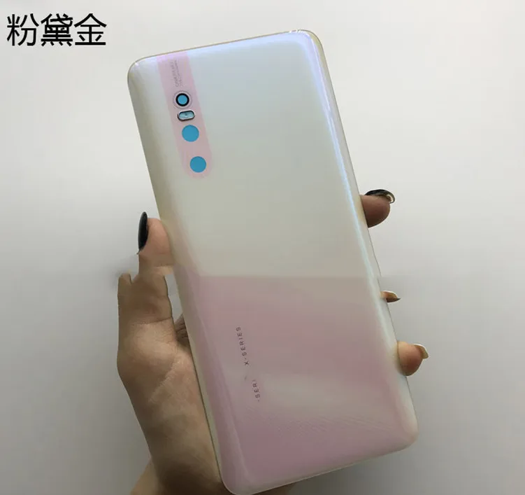 Золотистый Подарок+ для vivo X27 Запасные насадки для ремонта стекла задняя крышка для vivo X27 запчасти для ремонта - Цвет: Золотистый