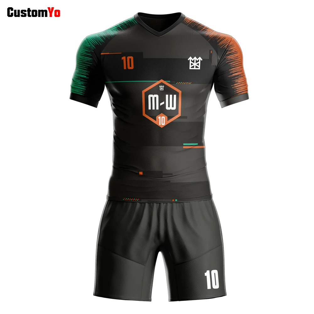 

Hot Sale Wholesale Soccer Uniform Customized Big Size Football Set Soccer Kit