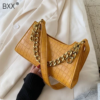 

[BXX] Crocodile Pattern PU Leather Crossbody Bags For Women 2020 Summer Shoulder Messenger Handbags Female Travel Bag HL896