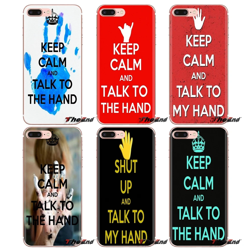 Keep calm and talk to the hand For Xiaomi Redmi 4 3 3S Pro Mi3 Mi4 Mi4i Mi4C Mi5 Mi5S Mi Max Note 2 Silicone Phone Skin Case |