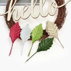 10Pcs 10cm Retro Slik Artificial Leaves Florist For Home Party Wreath Wedding Decoration DIY Scrapbooking Craft Fake Flowers