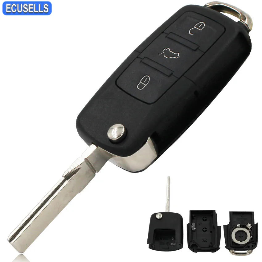 Чехол для Volkswagen Jetta Beetle Passat с 3 кнопками и дистанционным управлением|car key shell