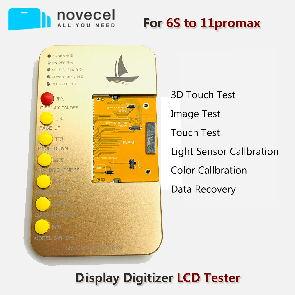 Novecel S1 LCD Tester Box for iPhone X XS XR 11 11pro MAX 8 7 6S Plus Motherboard Tester 3D Touch Test CellPhone Repair Tools Novecel S1 LCD Tester Box for iPhone X XS XR 11 11pro MAX 8 7 6S Plus Motherboard Tester 3D Touch Test CellPhone Repair Tools